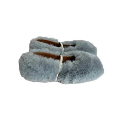 Darlyn Faux Fur Ballet Slippers in Ivanka Celeste by PèPè