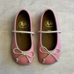 Darlyn Patent Leather Ballet Slippers in Bubblegum Pink by PèPè