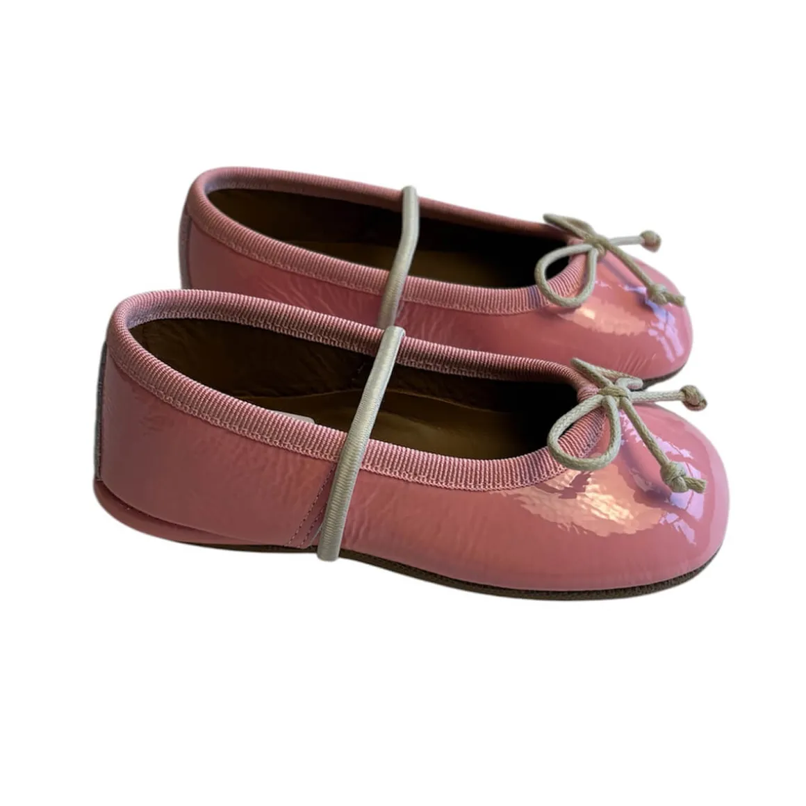 Darlyn Patent Leather Ballet Slippers in Bubblegum Pink by PèPè
