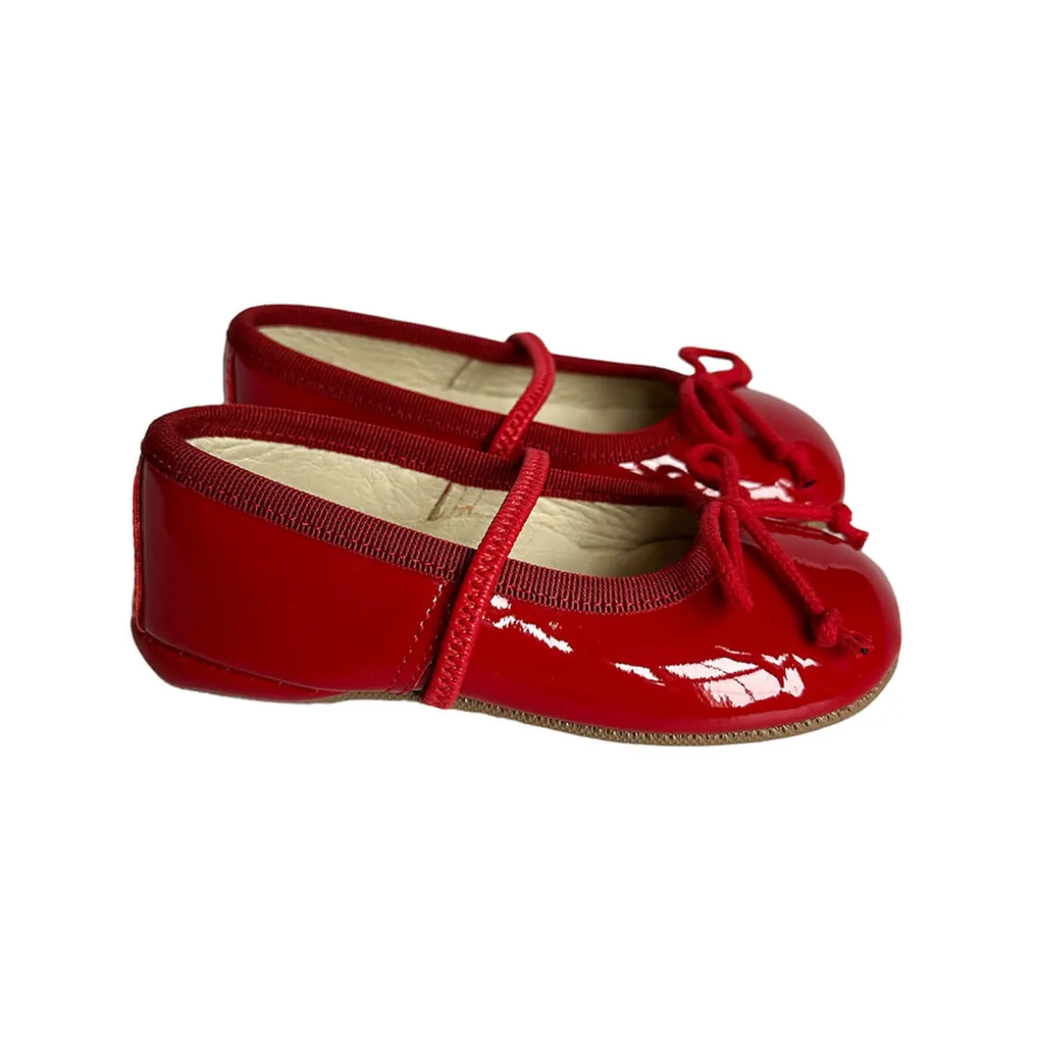 Darlyn Patent Leather Ballet Slippers in Red by PèPè