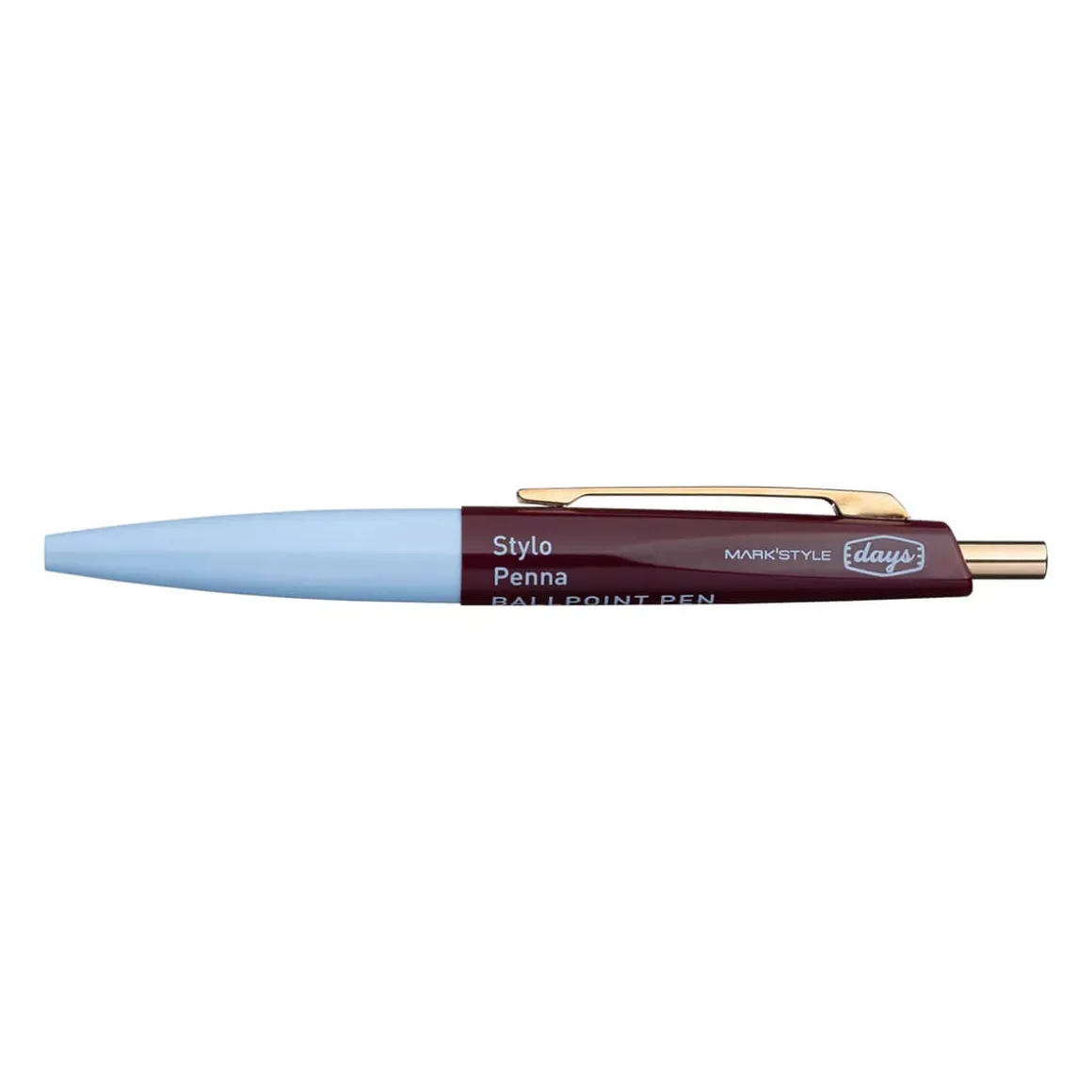 Days Mini Ballpoint Pen in Blue / Brown by Anterique X Marks Inc.