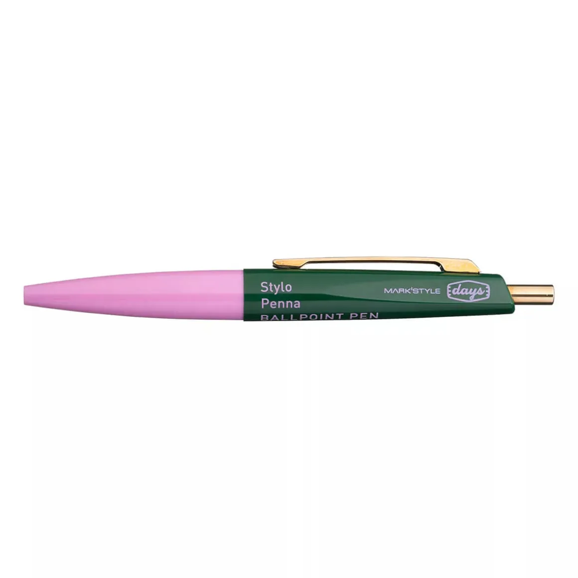 Days Mini Ballpoint Pen in Pink / Green by Anterique X Marks Inc.