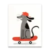 Deck Dog Mini Greetings Card by Lisa Jones Studio