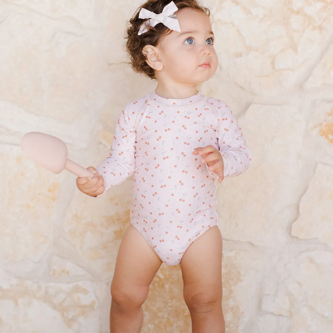 Delphine Rashguard One Piece in Cherries by Rylee & Cru