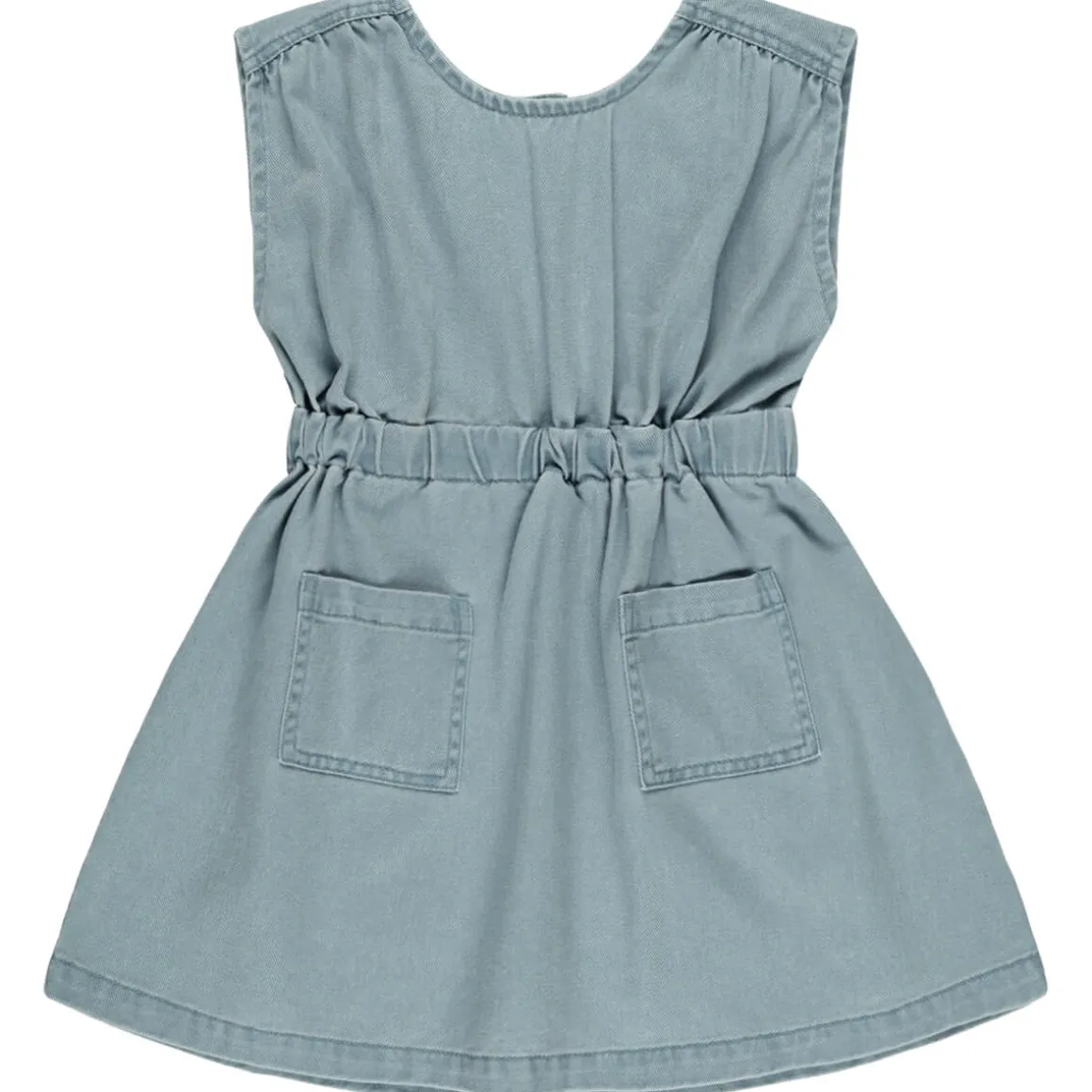 Denim Mini Dress in Ocean by Rylee & Cru