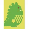 Dino Greetings Card by Dicky Bird