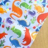 Dinosaur Gift Wrap in Blue by Ickaprint