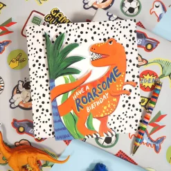 Dinosaur Shaped Greetings Card by Eleanor Bowmer