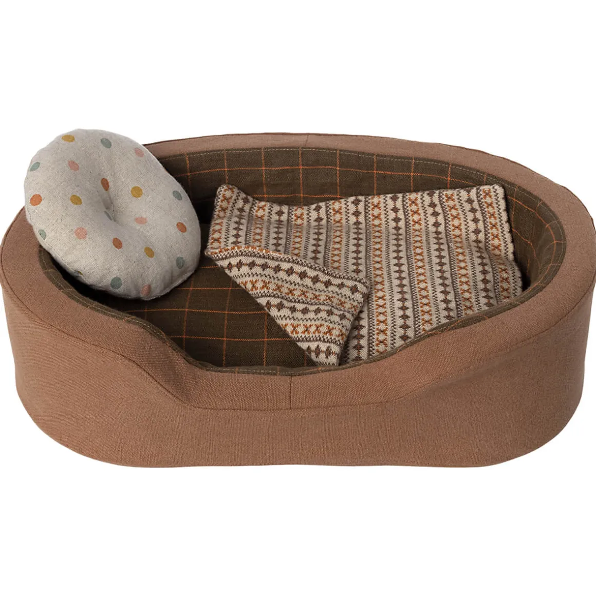 Dog Basket in Brown by Maileg