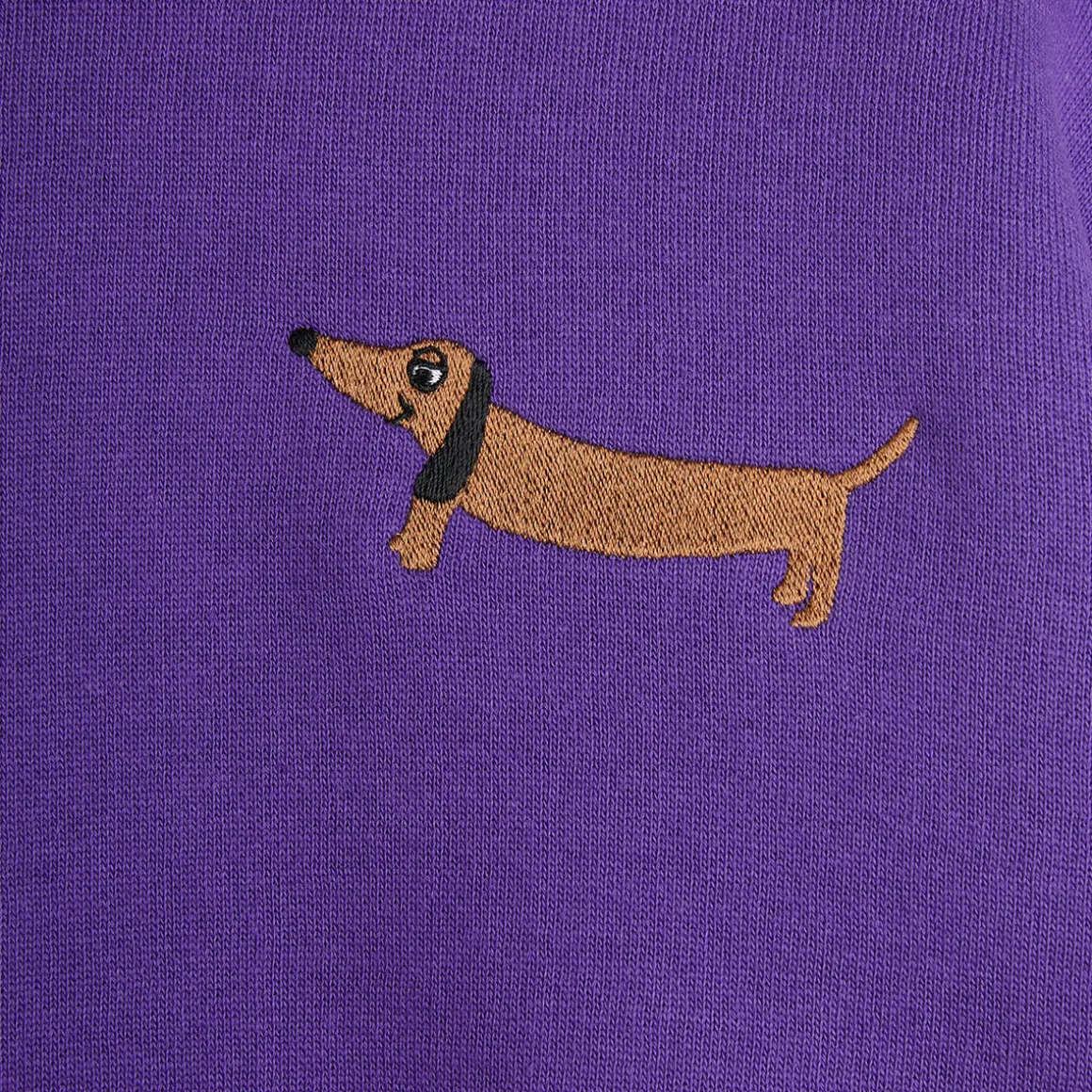 Dog Embroidered Sweatshirt in Purple by Mini Rodini