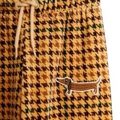 Dog Houndstooth AOP Velour Trousers by Mini Rodini - Last One In Stock - 80/86 (12-18 Months)