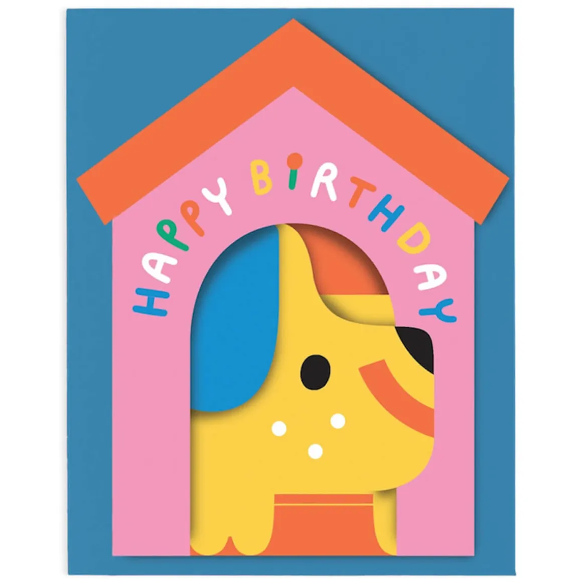 Dog In House Fold Out Birthday Greetings Card by Susie Hammer for Wrap