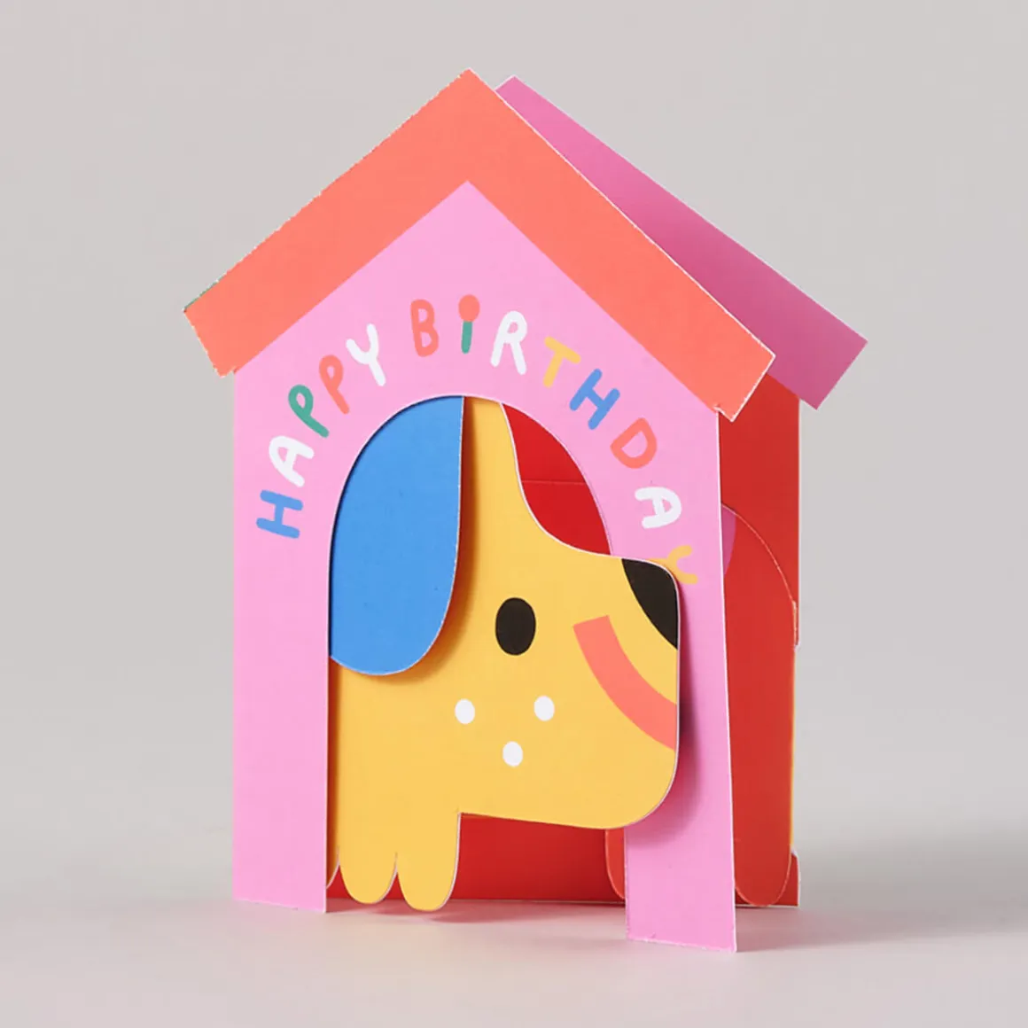 Dog In House Fold Out Birthday Greetings Card by Susie Hammer for Wrap