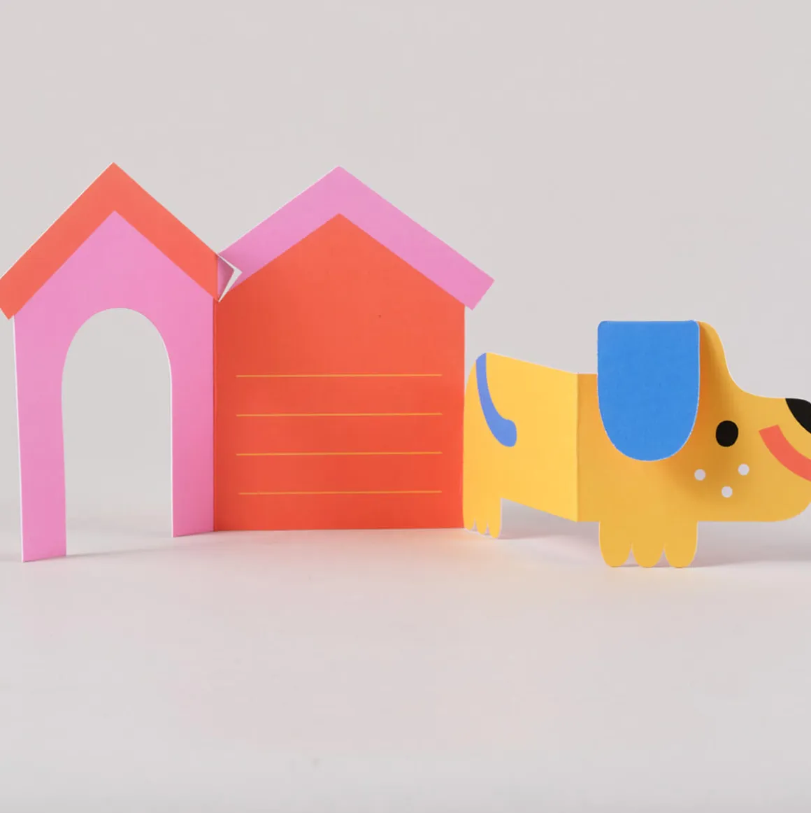 Dog In House Fold Out Birthday Greetings Card by Susie Hammer for Wrap