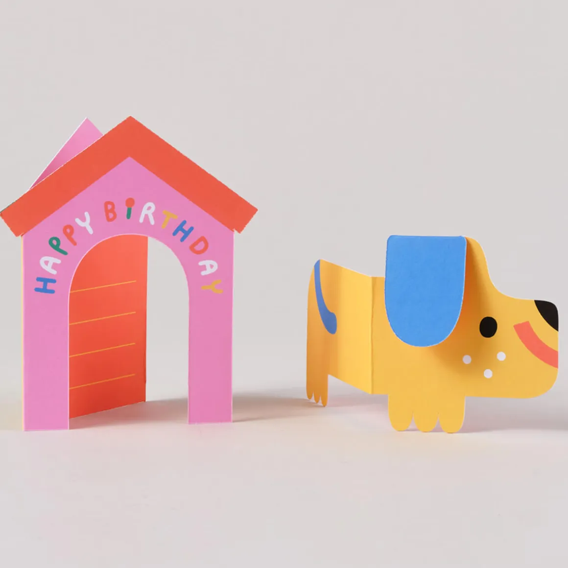 Dog In House Fold Out Birthday Greetings Card by Susie Hammer for Wrap