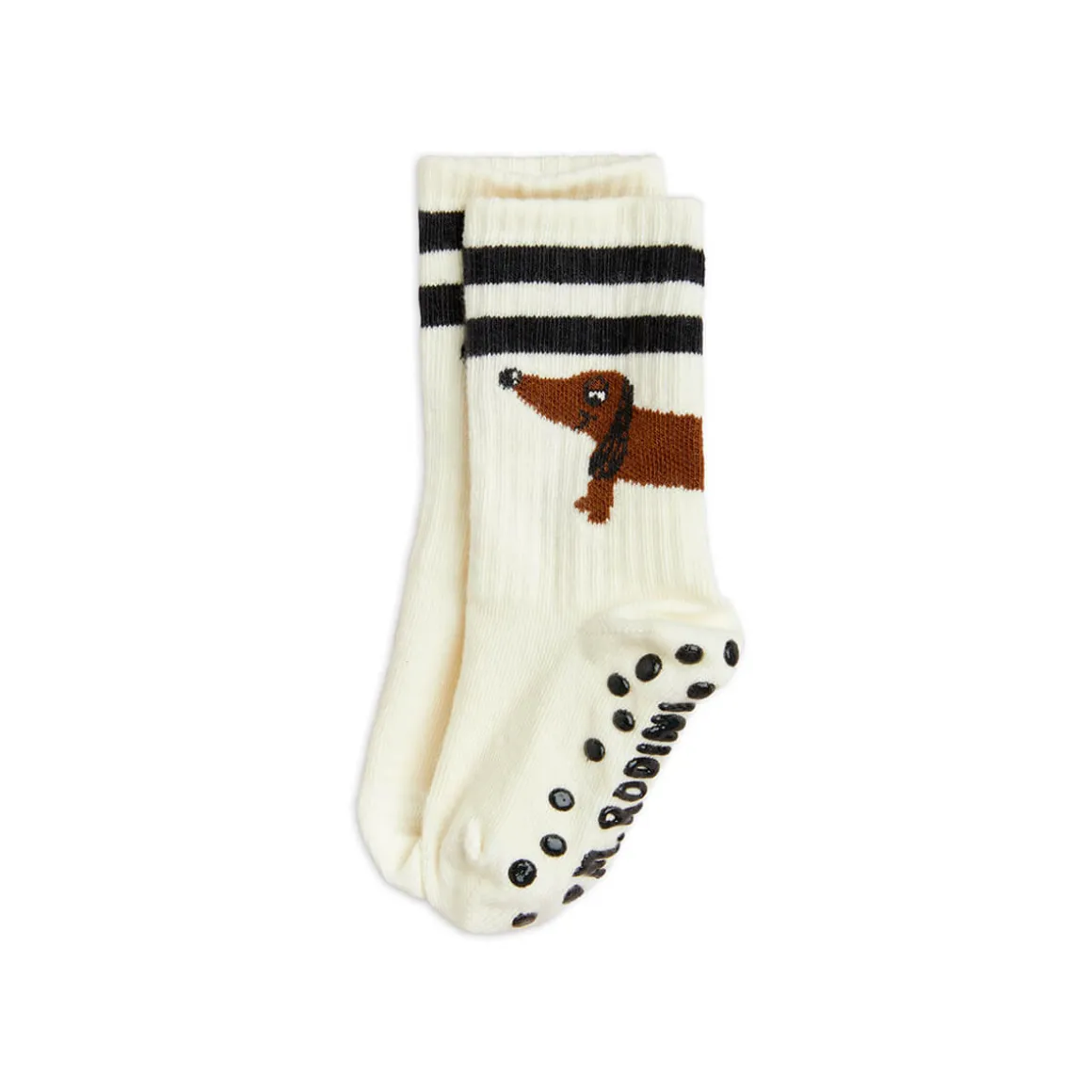 Dog Non Slip Socks in Off White by Mini Rodini