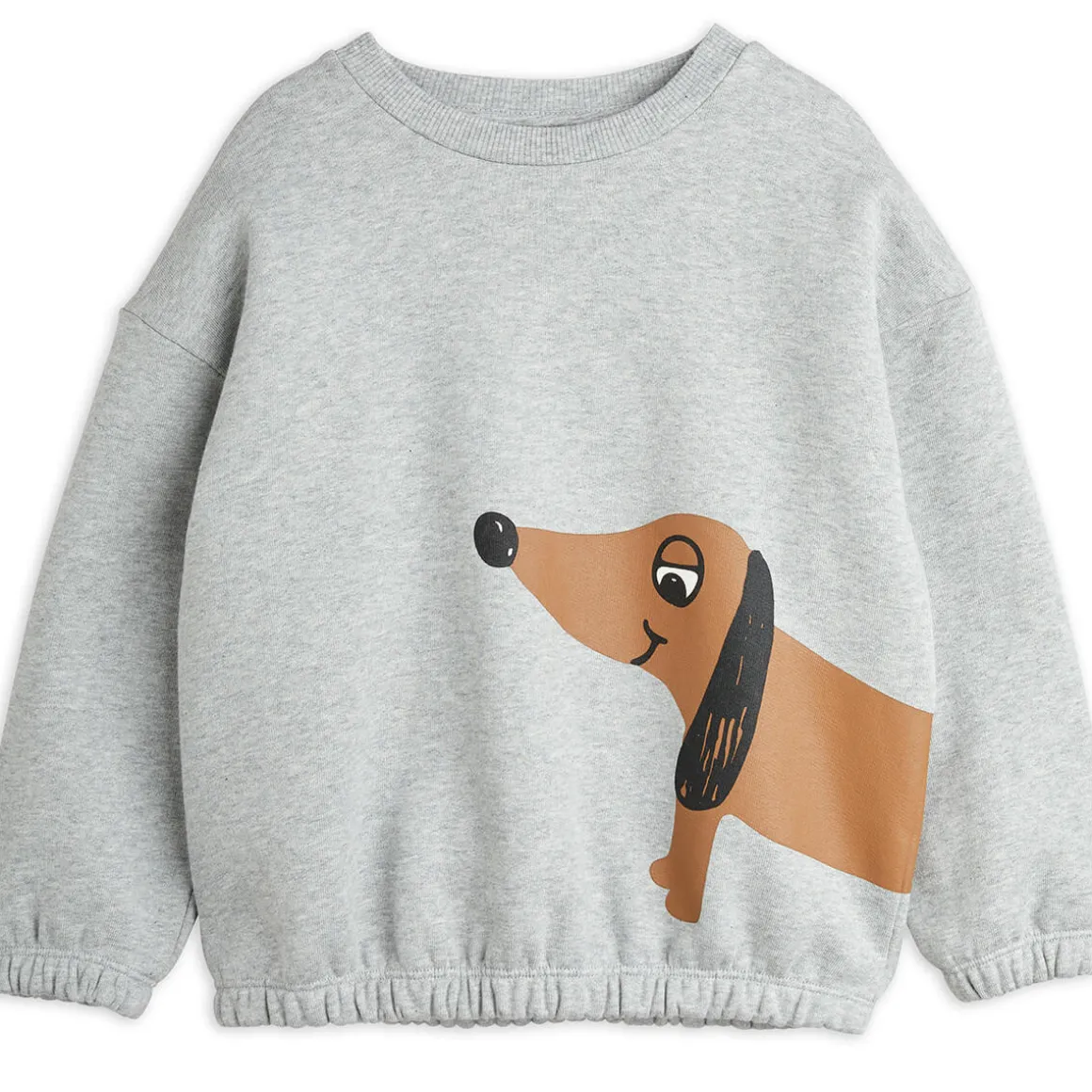 Dog Sweatshirt in Grey Melange by Mini Rodini
