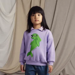 Dolphin Collar Sweatshirt by Mini Rodini - Last One In Stock - 80/86 (12-18 Months)