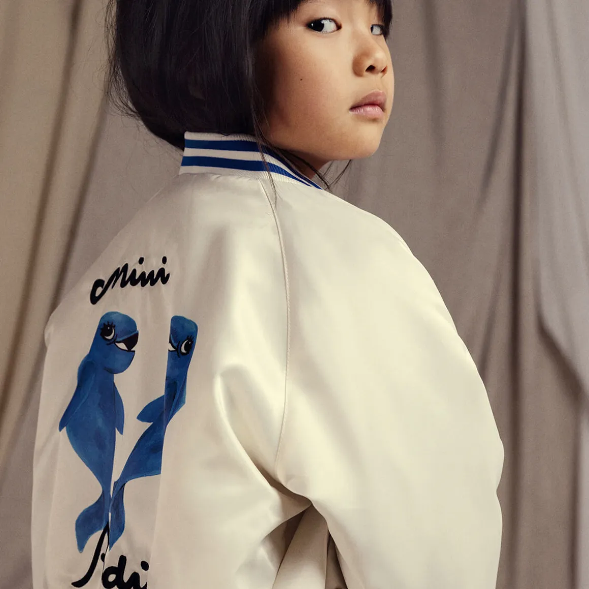 Dolphins Baseball Jacket by Mini Rodini - Last One In Stock - 140/146 (9-11 Years)