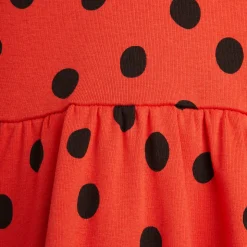 Dots AOP Lace Collar Dress in Red by Mini Rodini