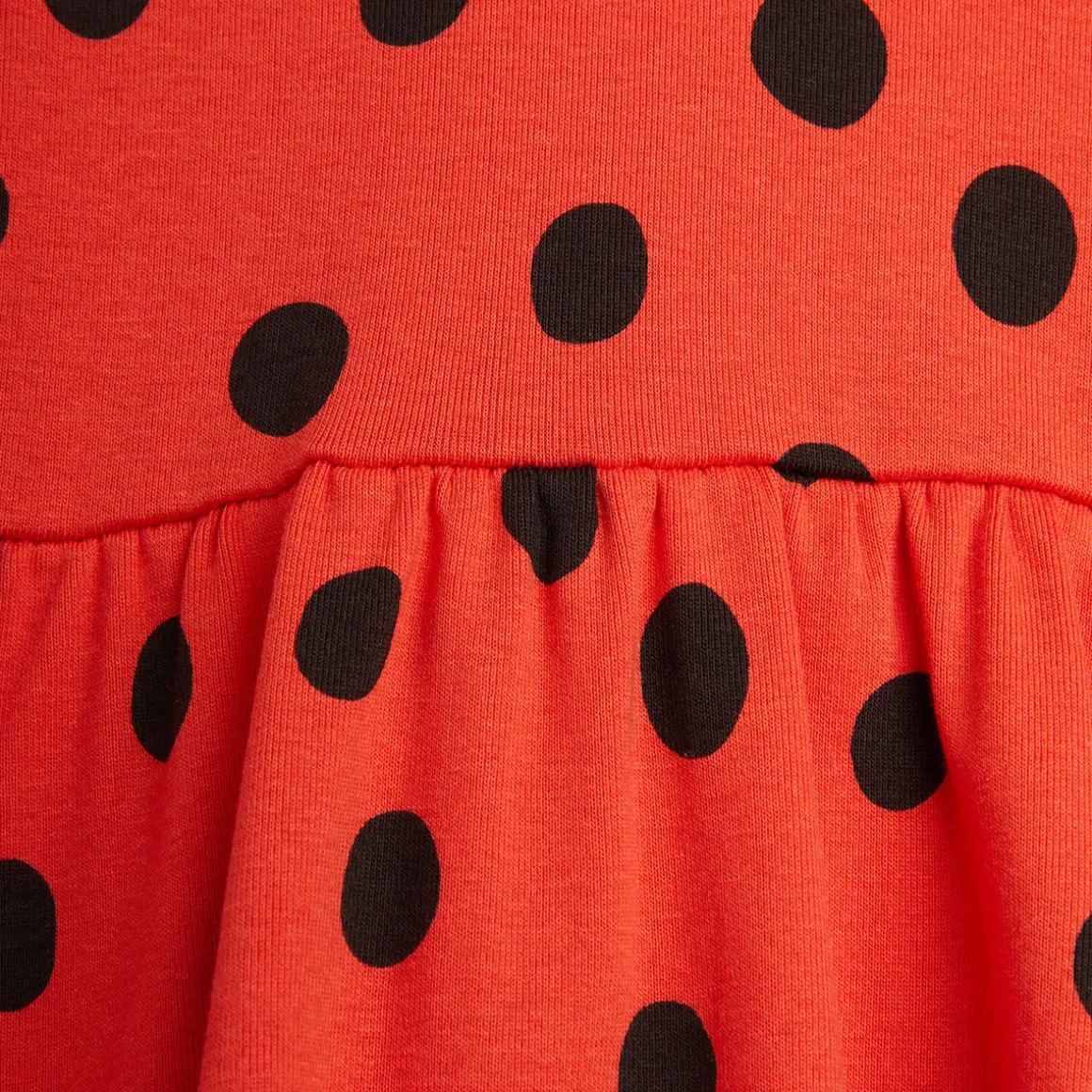 Dots AOP Lace Collar Dress in Red by Mini Rodini