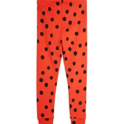 Dots AOP Leggings in Red by Mini Rodini