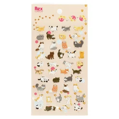 3D Puffy Stickers Cats by Rex London