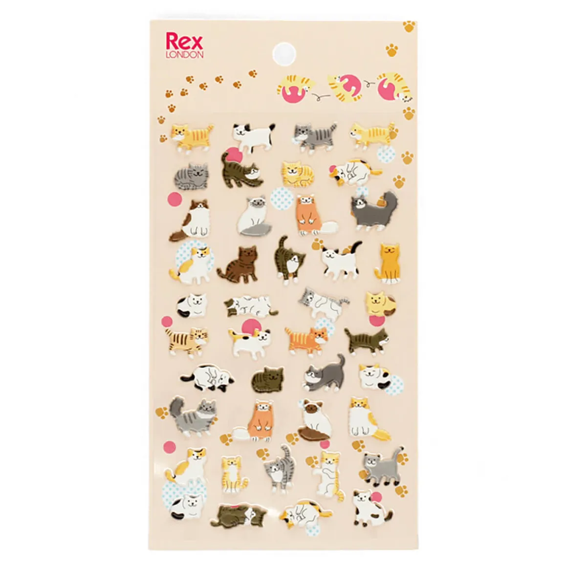3D Puffy Stickers Cats by Rex London