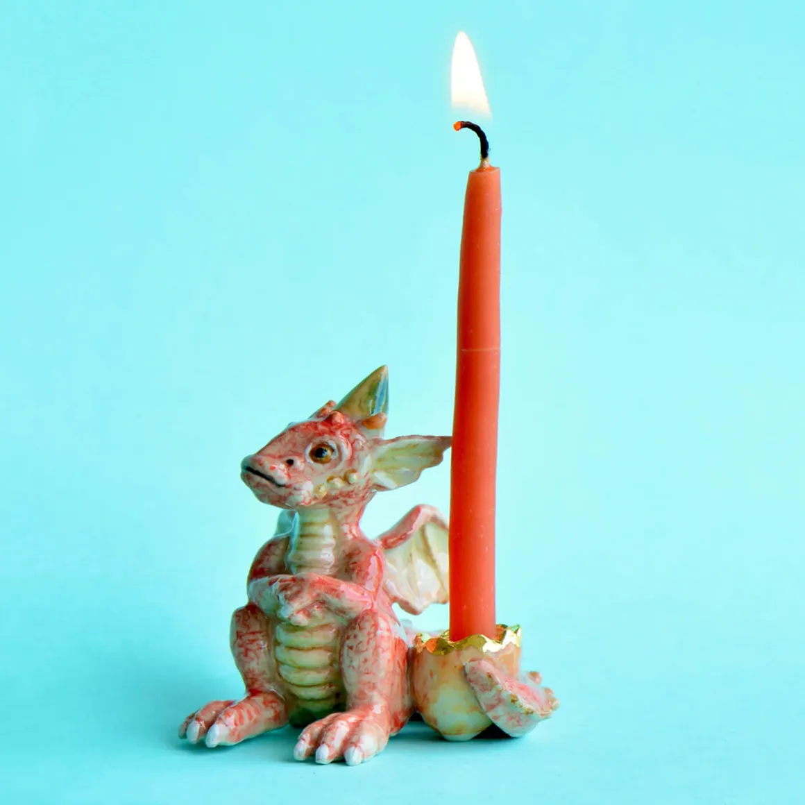 Dragon Ceramic Cake Topper by Camp Hollow