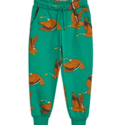 Ducks AOP Sweatpants in Green by Mini Rodini