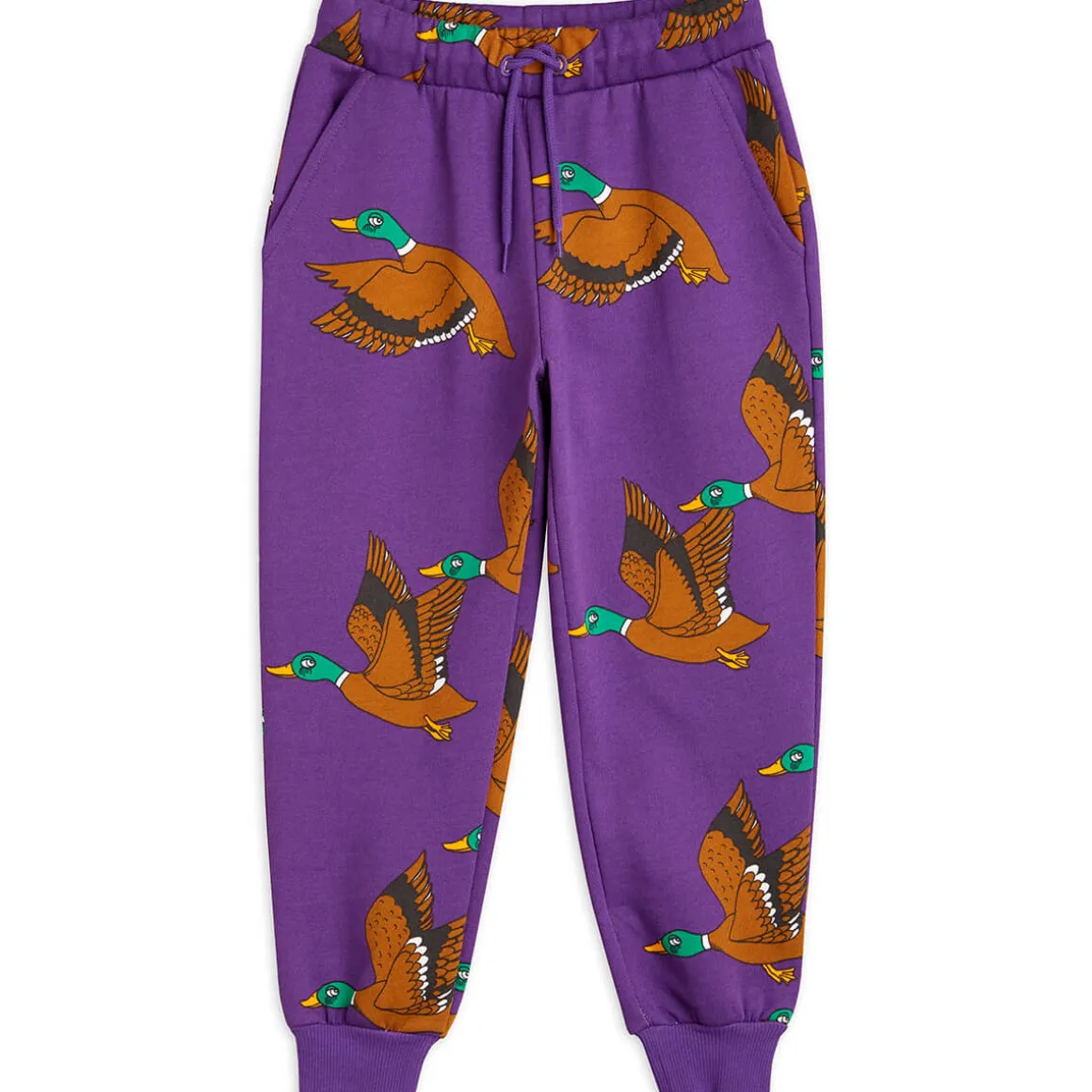 Ducks AOP Sweatpants in Purple by Mini Rodini