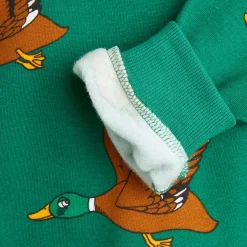 Ducks AOP Sweatshirt in Green by Mini Rodini
