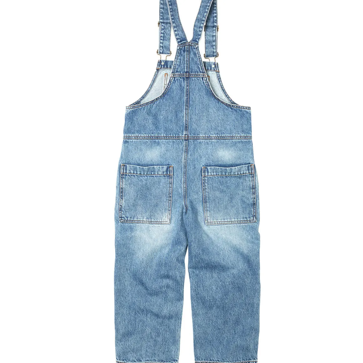 Dungaree in Faded Blue Denim by Main Story