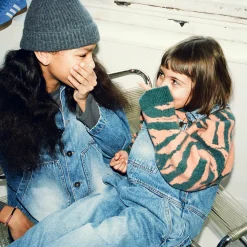 Dungaree in Faded Blue Denim by Main Story