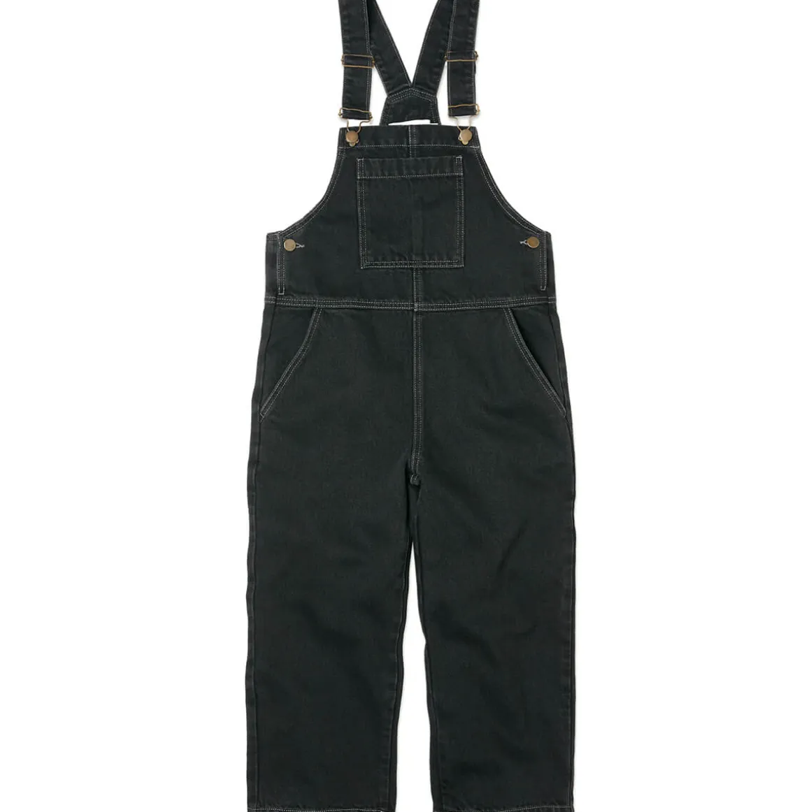 Dungaree in Washed Black Denim by Main Story - Last Ones In Stock - 6-8 Years