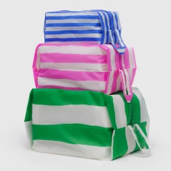 3D Zip Pouch Set in Painted Stripe by Baggu