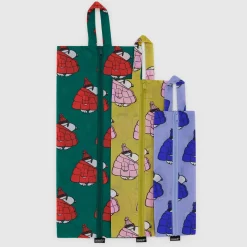 3D Zip Pouch Set in Puffer Snoopy by Baggu