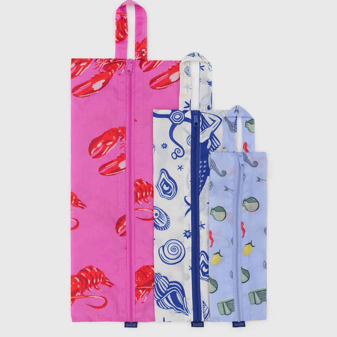 3D Zip Pouch Set in Sea Creatures by Baggu