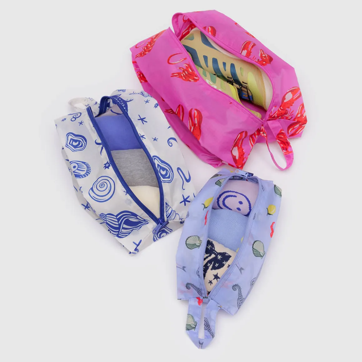 3D Zip Pouch Set in Sea Creatures by Baggu
