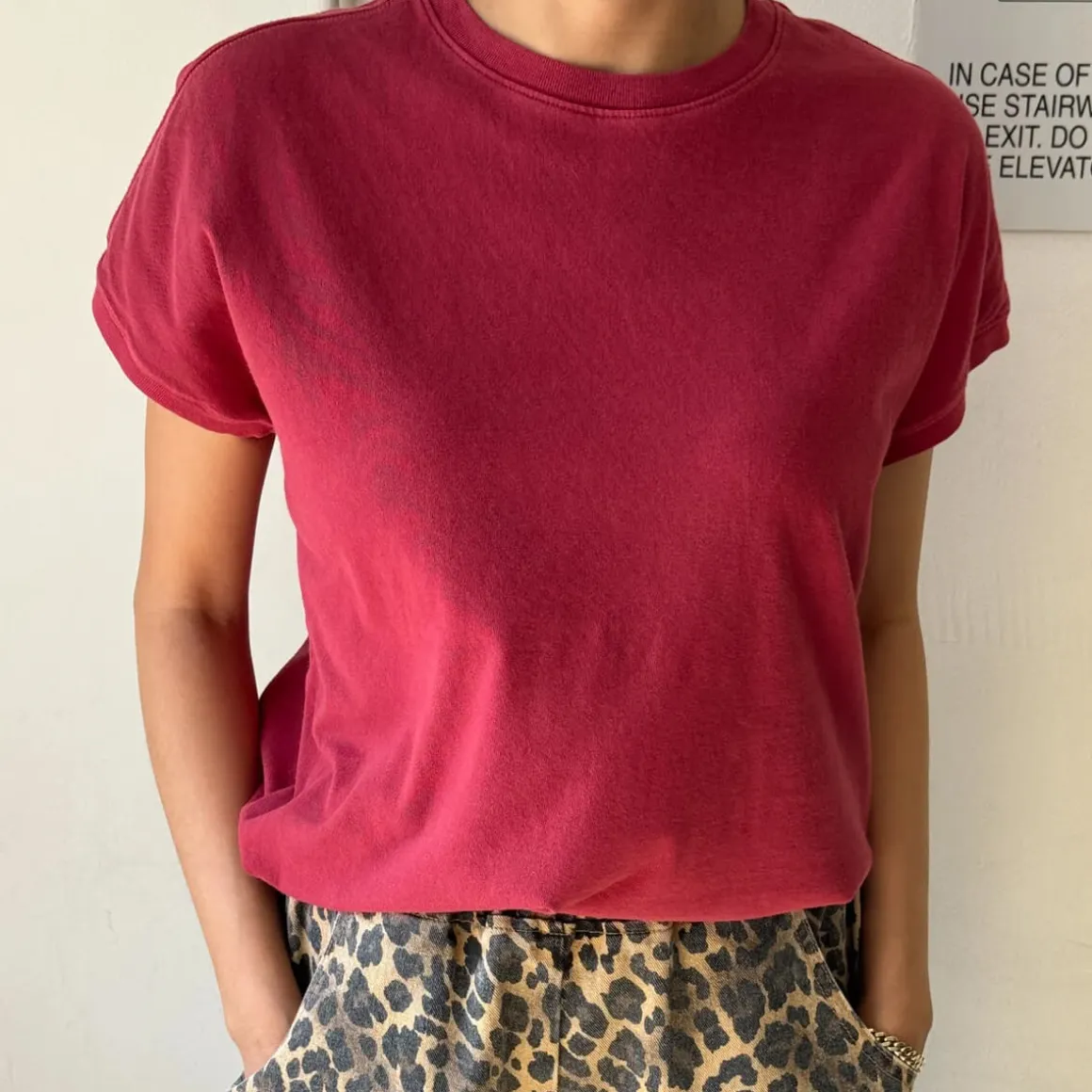 Ease Tee in Crayon Red by Le Bon Shoppe