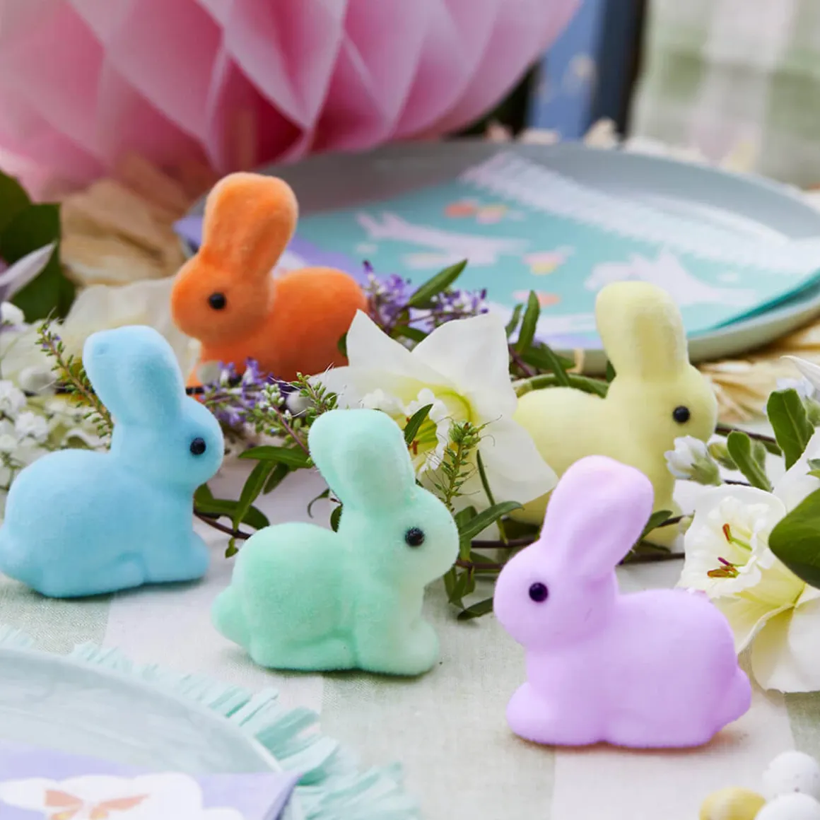 Easter Bunnies Decorations in Pastel Rainbow by Talking Tables