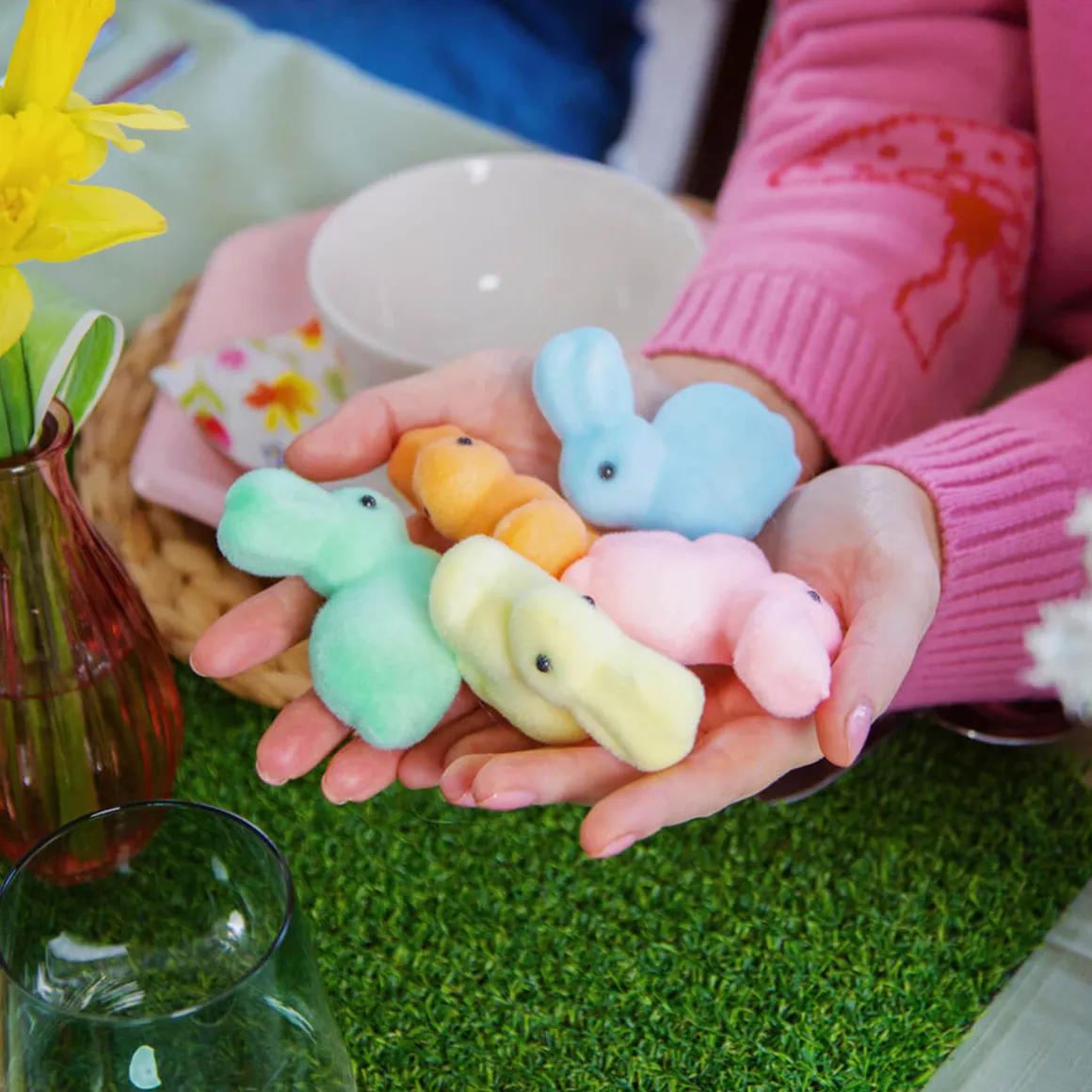 Easter Bunnies Decorations in Pastel Rainbow by Talking Tables