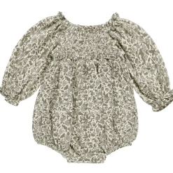 Eden Romper in Green Garden by Quincy Mae