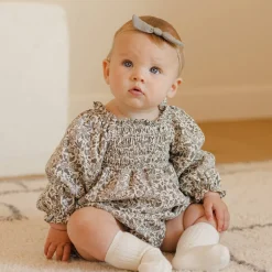 Eden Romper in Green Garden by Quincy Mae