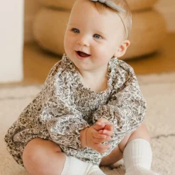 Eden Romper in Green Garden by Quincy Mae