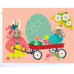Egg Easter Greetings Card by Elizabeth Grubaugh
