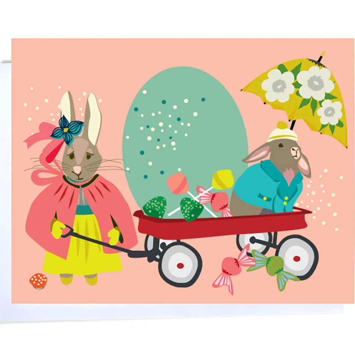 Egg Easter Greetings Card by Elizabeth Grubaugh