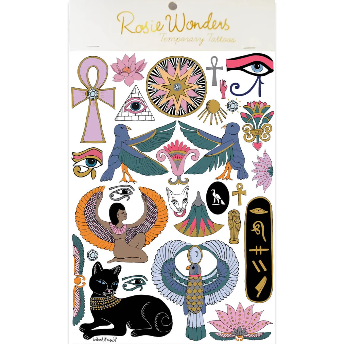 Egypt Temporary Tattoos (A5 Size) by Rosie Wonders