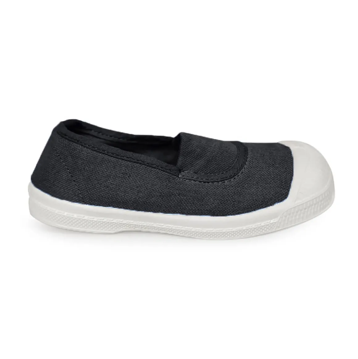 Elastic Tennis Shoe in Carbon by Bensimon