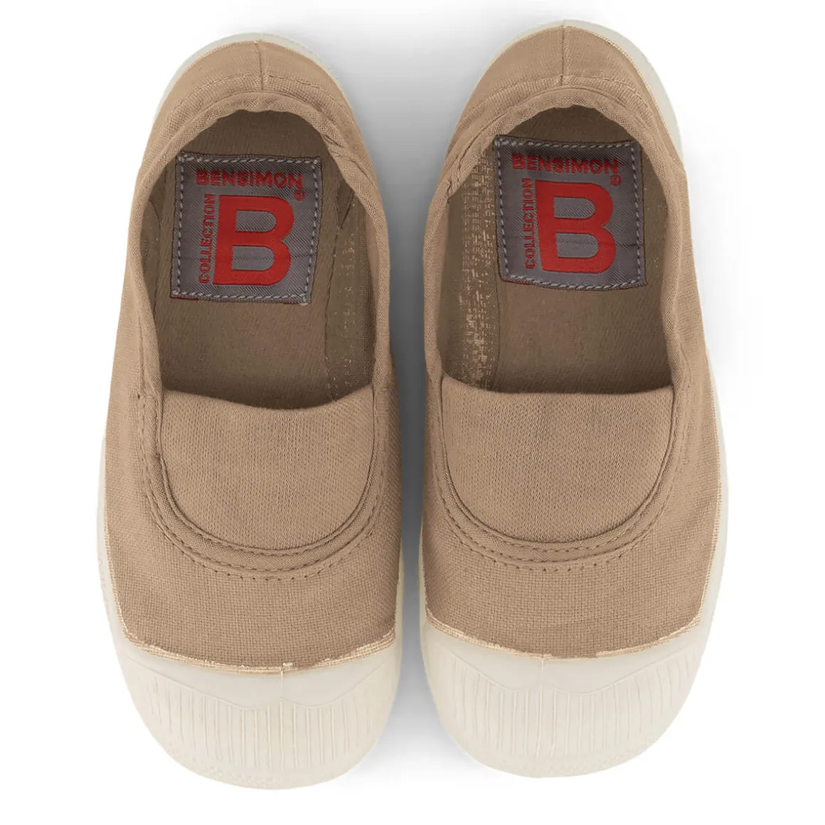 Elastic Tennis Shoe in Shell by Bensimon
